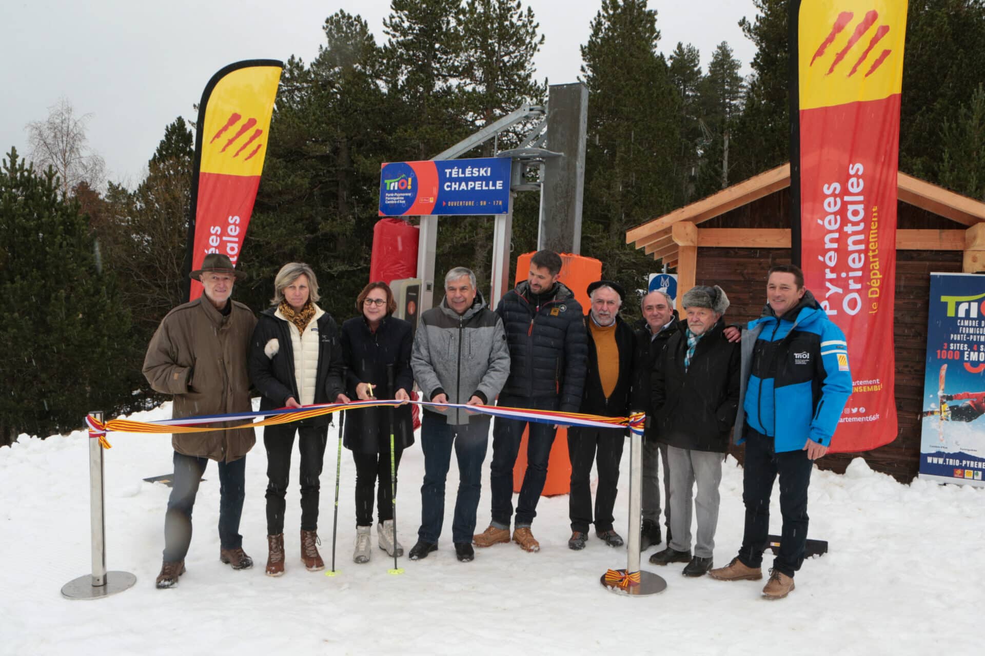 Le premier investissement de TRIO pour la station de Formiguères a été inauguré par les élus.
