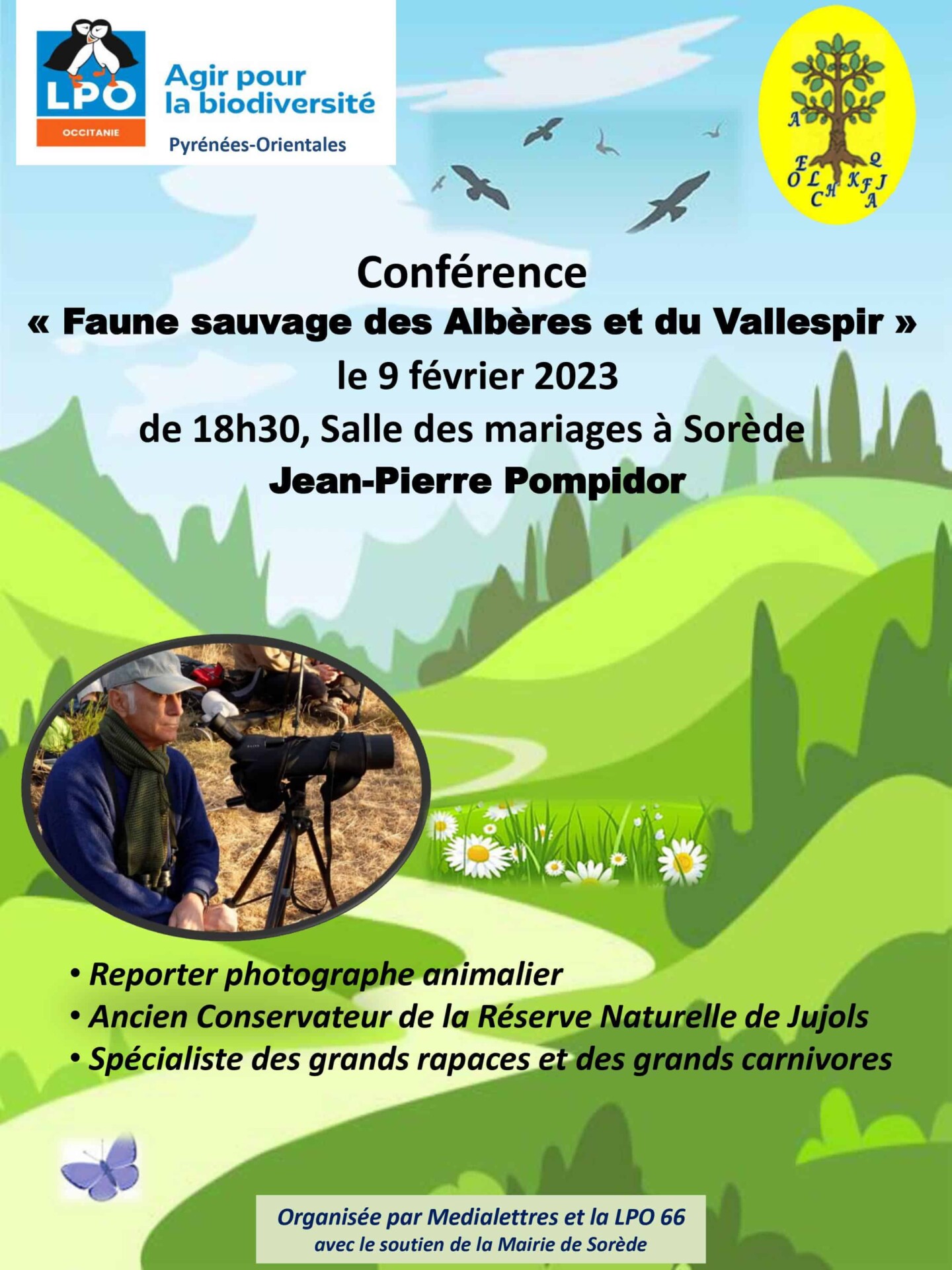 Une projection animée de la Biodiversité dans les Albères et le Vallespir se tiendra à Sorède