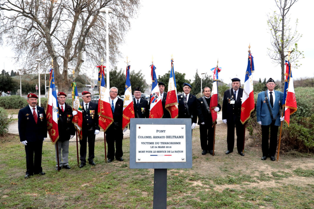 Hommage Arnaud Beltrame (1) Cérémonie en hommage au colonel Bertrame-Perpignan-23 mars 2023