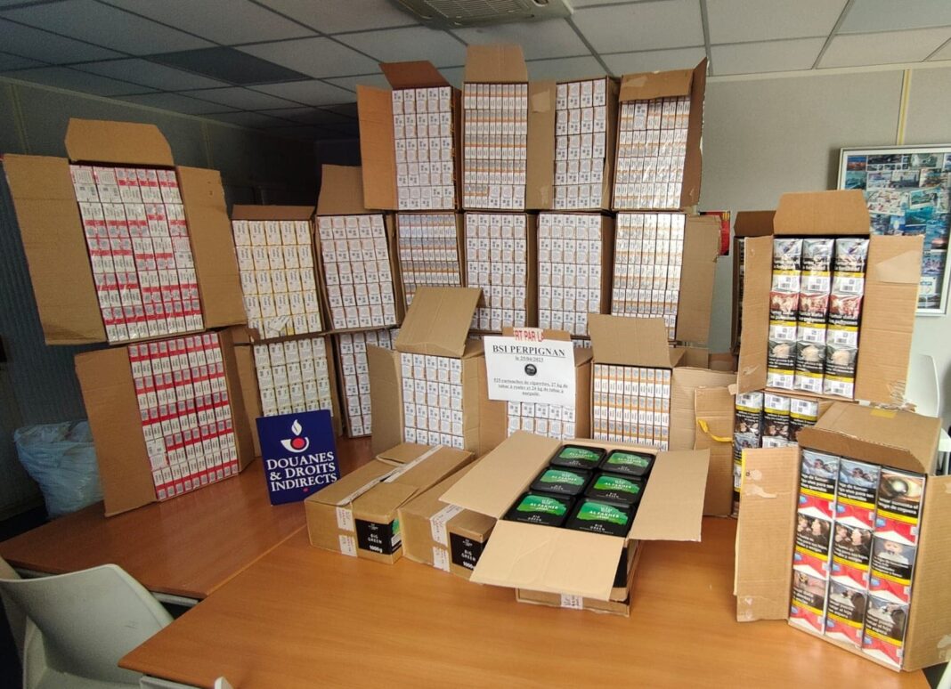 Les douaniers de Perpignan réalisent encore une importante saisie de cigarettes Les douaniers de Perpignan réalisent encore une importante saisie de cigarettes