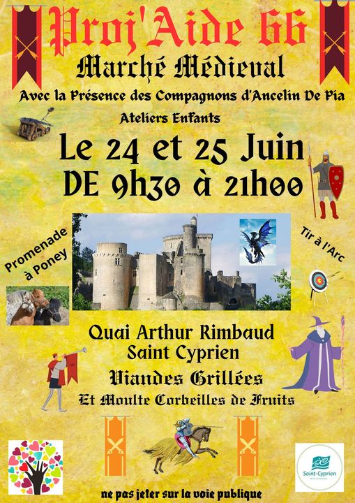 Prochainement les médiévales de l’association proj’aide 66 à Saint Cyprien