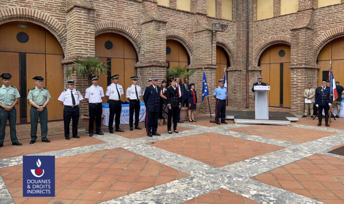 érémonie de remise de médaille d'honneur des douanes aux douaniers méritants qui s'est déroulée à Perpignan le 22 juin 2023