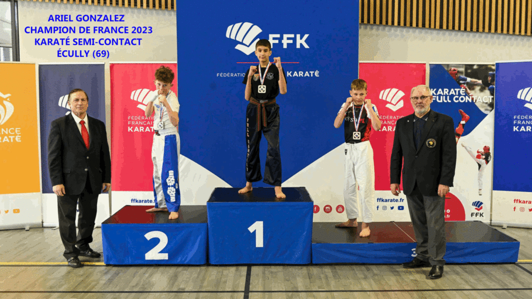 Le Perthus : Ariel Gonzalez 14 ans Champion de France 2023 de Karaté Semi-Contact