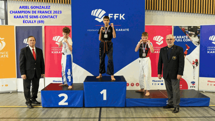 Le Perthus : Ariel Gonzalez 14 ans Champion de France 2023 de Karaté Semi-Contact