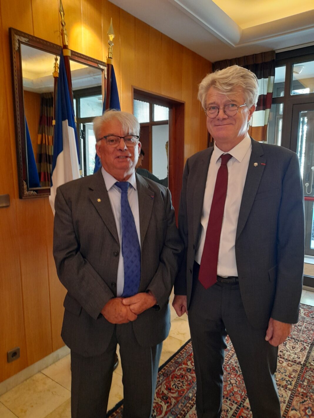 Monsieur l’Ambassadeur Jean-Claude Tribolet et Gérard Isern Président de l'ANMONM 66