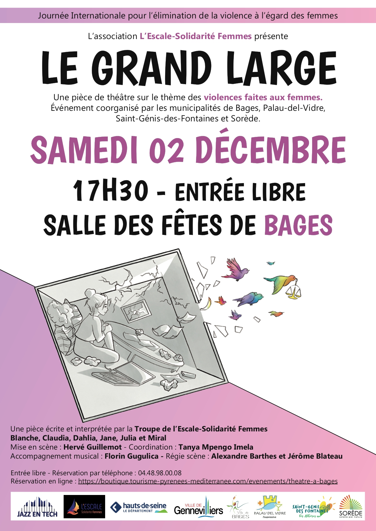 Pièce de théâtre sur le thème des violences faites aux femmes à Bages.