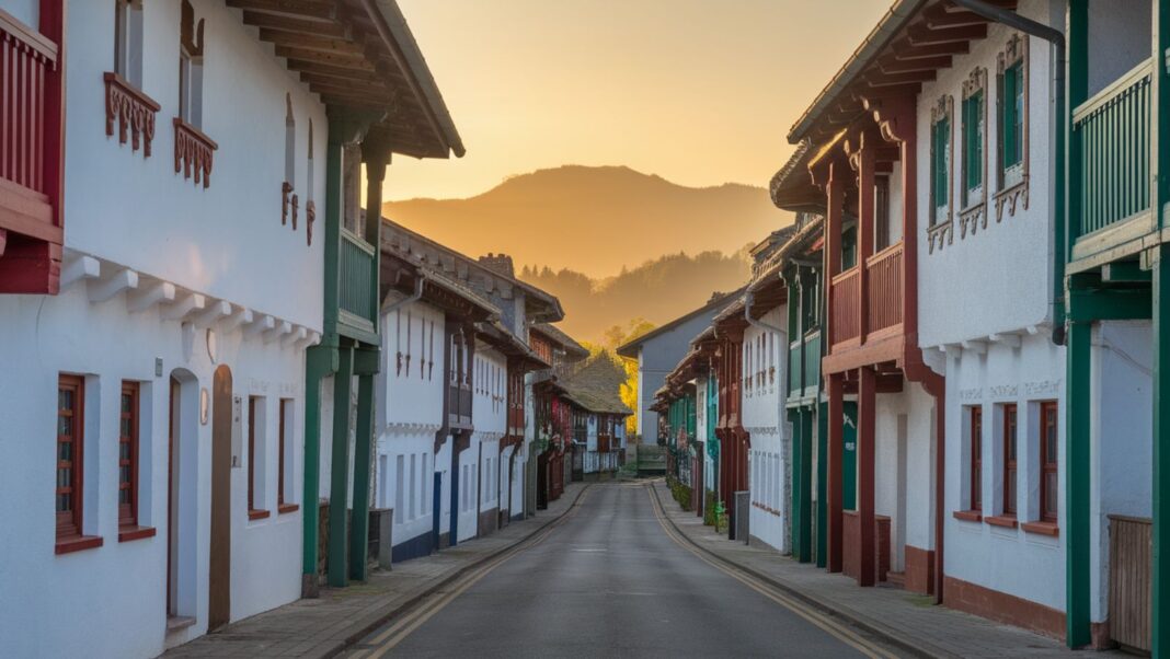 Ce village français est le seul à aligner ses maisons comme des perles sur un collier Ce village français est le seul à aligner ses maisons comme des perles sur un collier