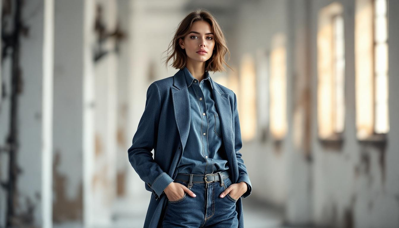 Le jean monochrome : 65% des influenceurs adoptent cette tendance élégante en 2025