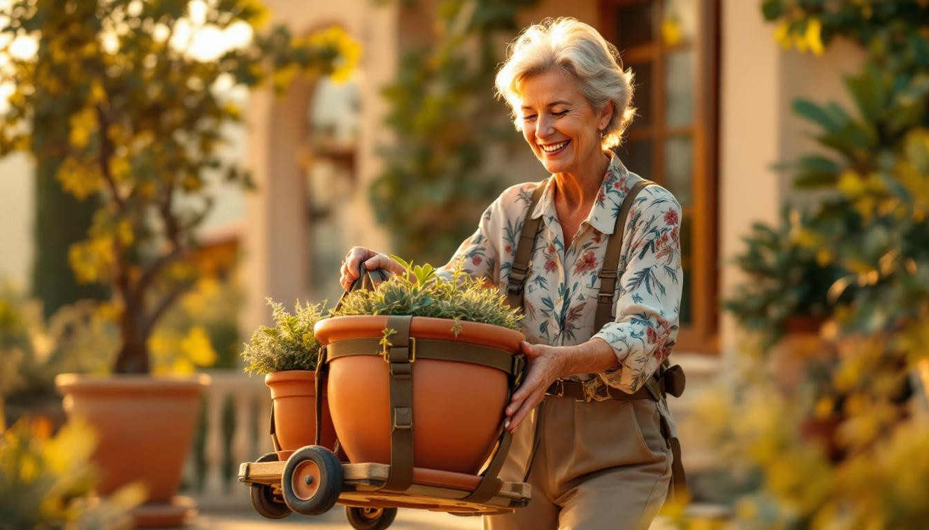 Je déplace mes pots lourds sans effort avec cette astuce ingénieuse