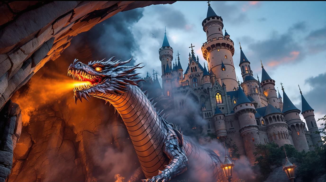 Ce parc d’attractions de 2230 hectares où un dragon de 27 mètres rugit