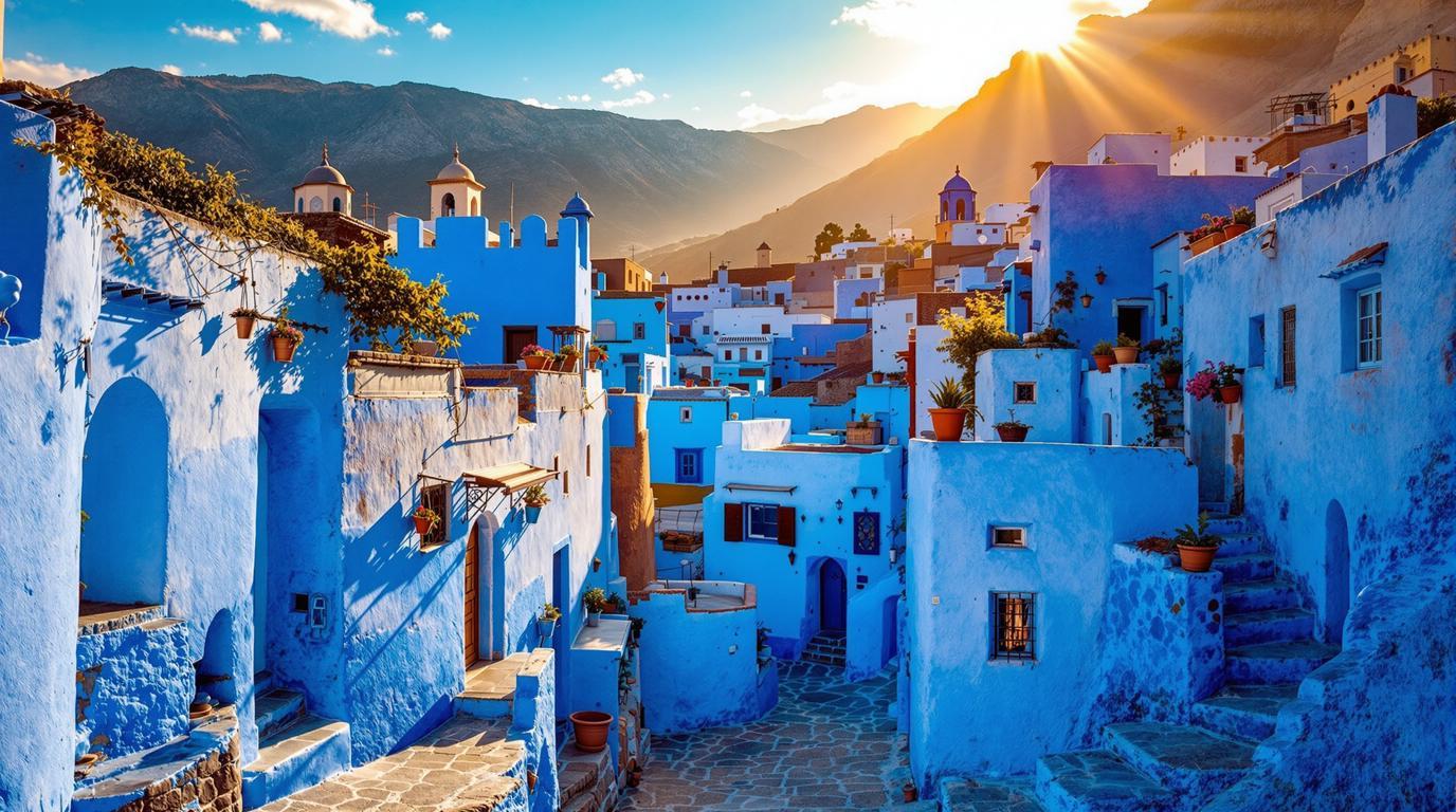 La seule ville du Maroc où toutes les maisons sont peintes en bleu azur