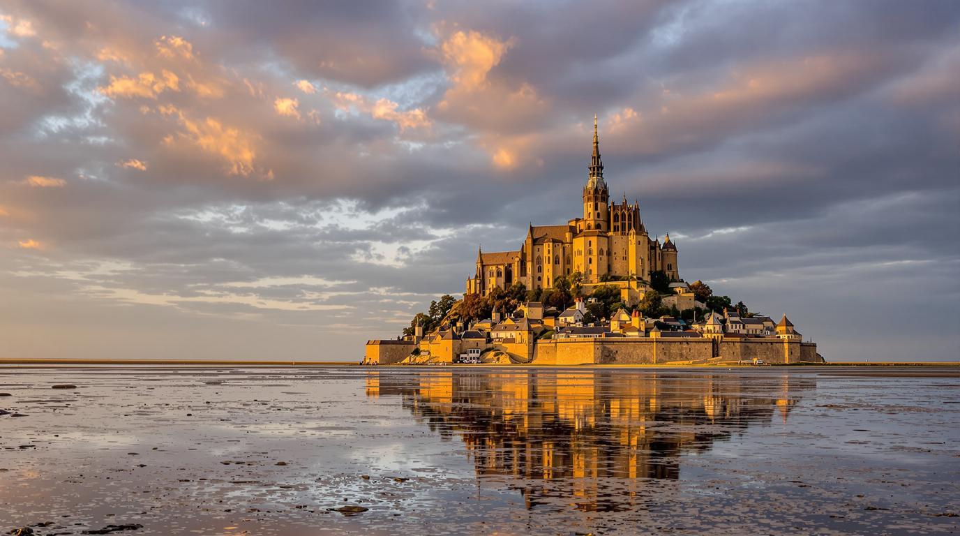 Le seul site de France où les marées transforment un monument en île
