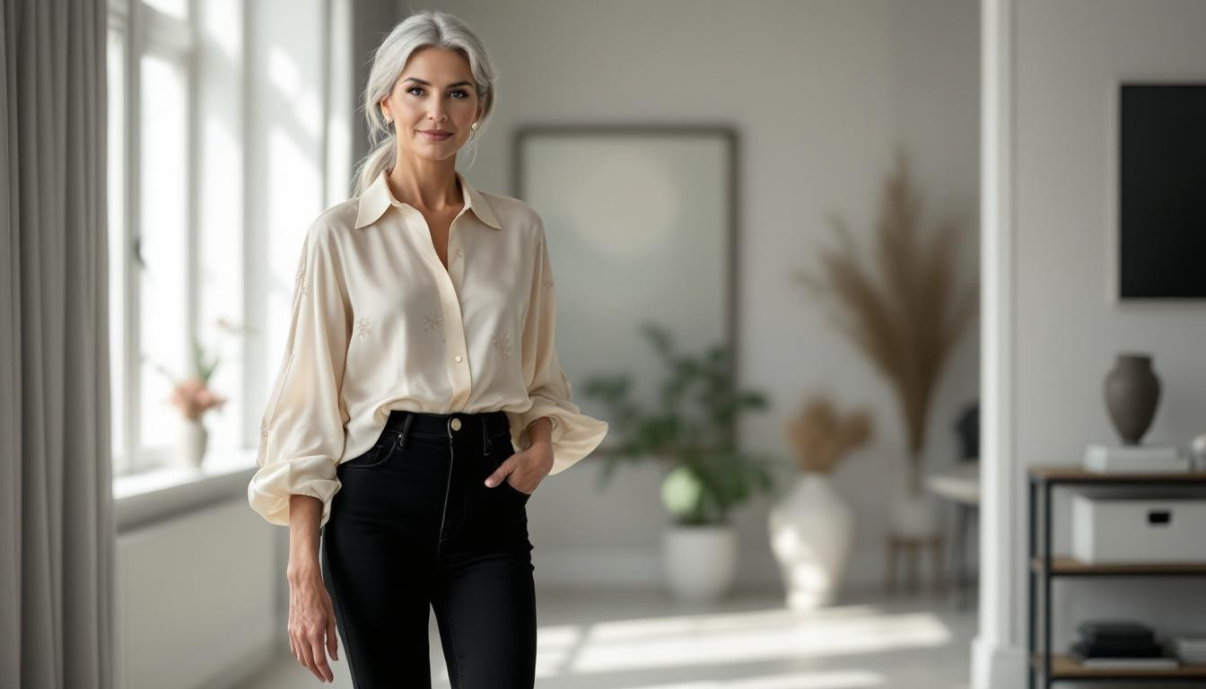 J’ai trouvé le jean noir parfait pour sublimer ma silhouette à 72 ans