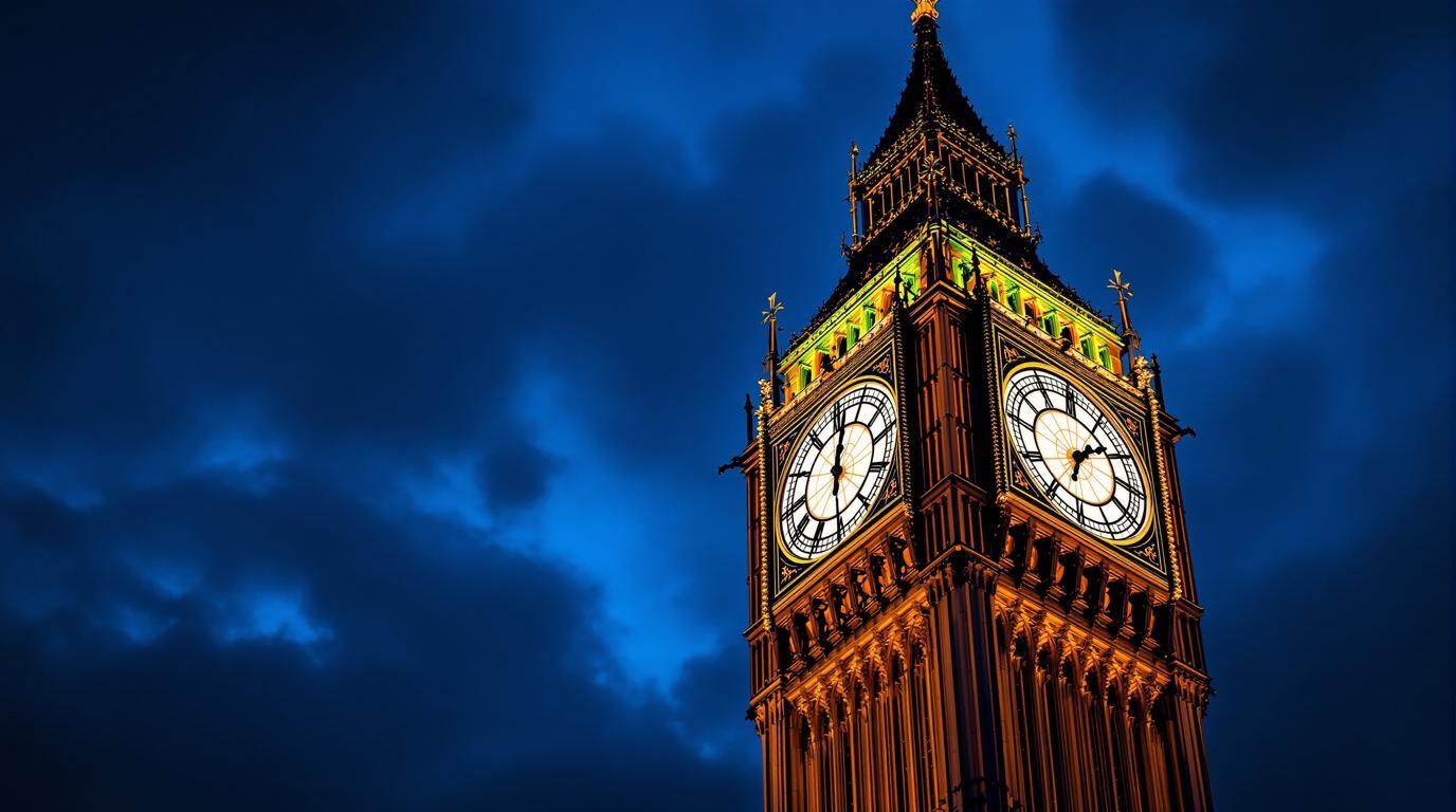 Le seul monument de Londres où une pièce permet de régler l’horloge à 0,4 s/jour