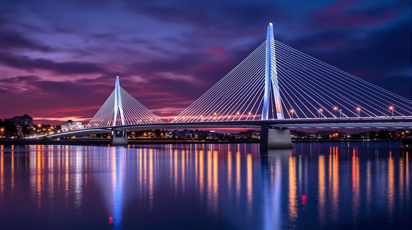 La seule ville de France où un pont s’illumine au rythme des marées