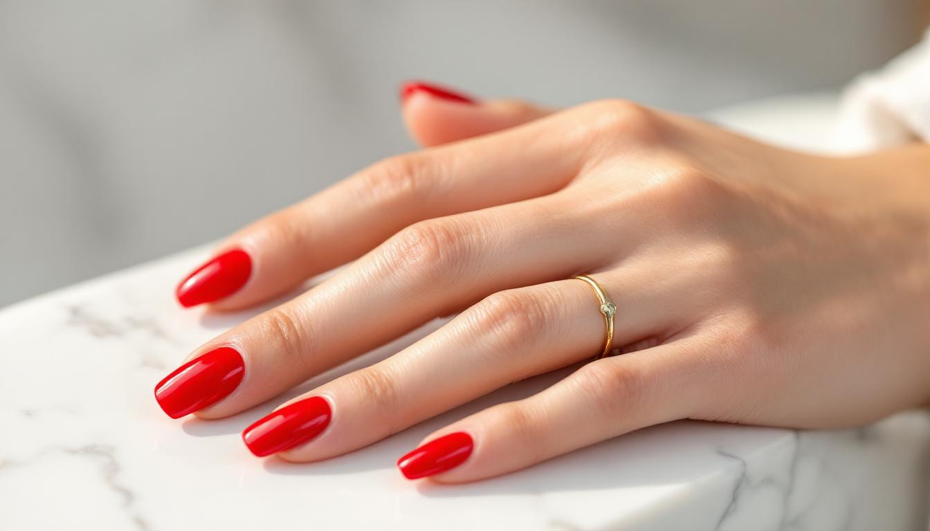 Le vernis rouge cerise revient en force : 33% des manucures choisissent cette teinte glamour en 2025