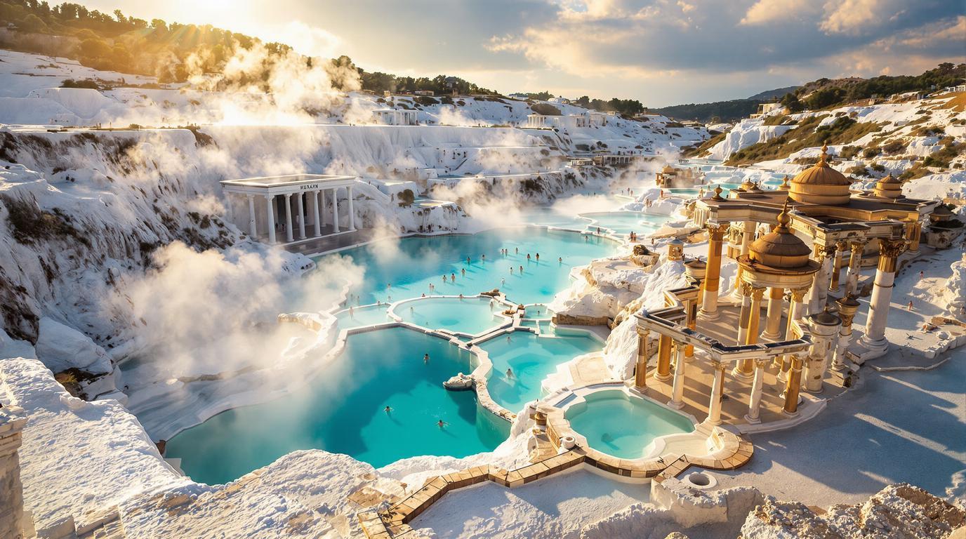 Cette cascade de calcaire en Turquie où l’on se baigne dans des thermes romains