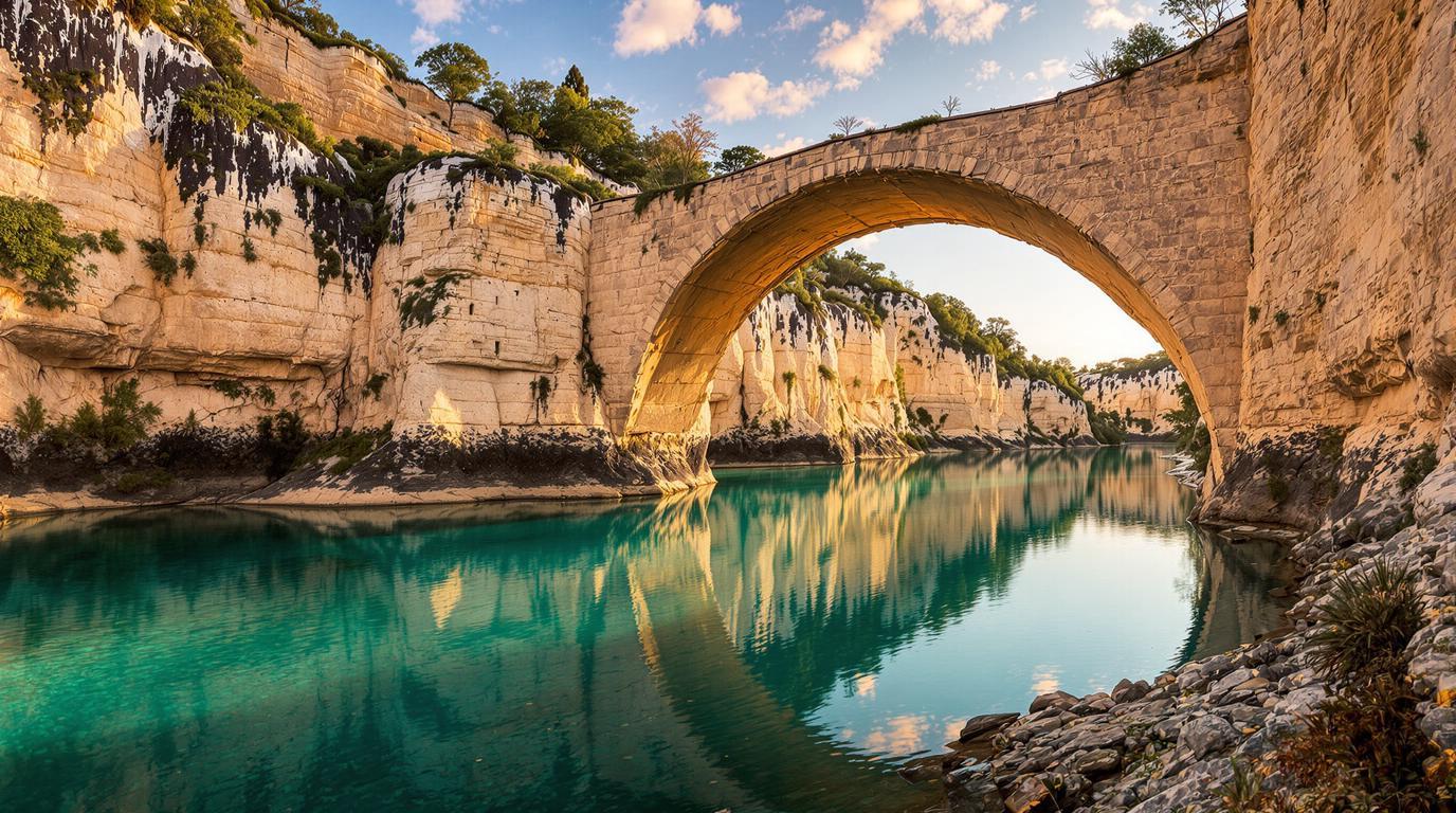 Le seul pont naturel de France qui enjambe une rivière active depuis 36 000 ans