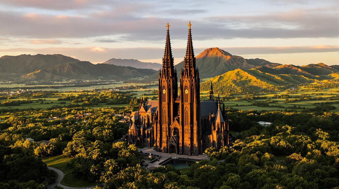 La seule ville de France où une cathédrale gothique noire domine 80 volcans