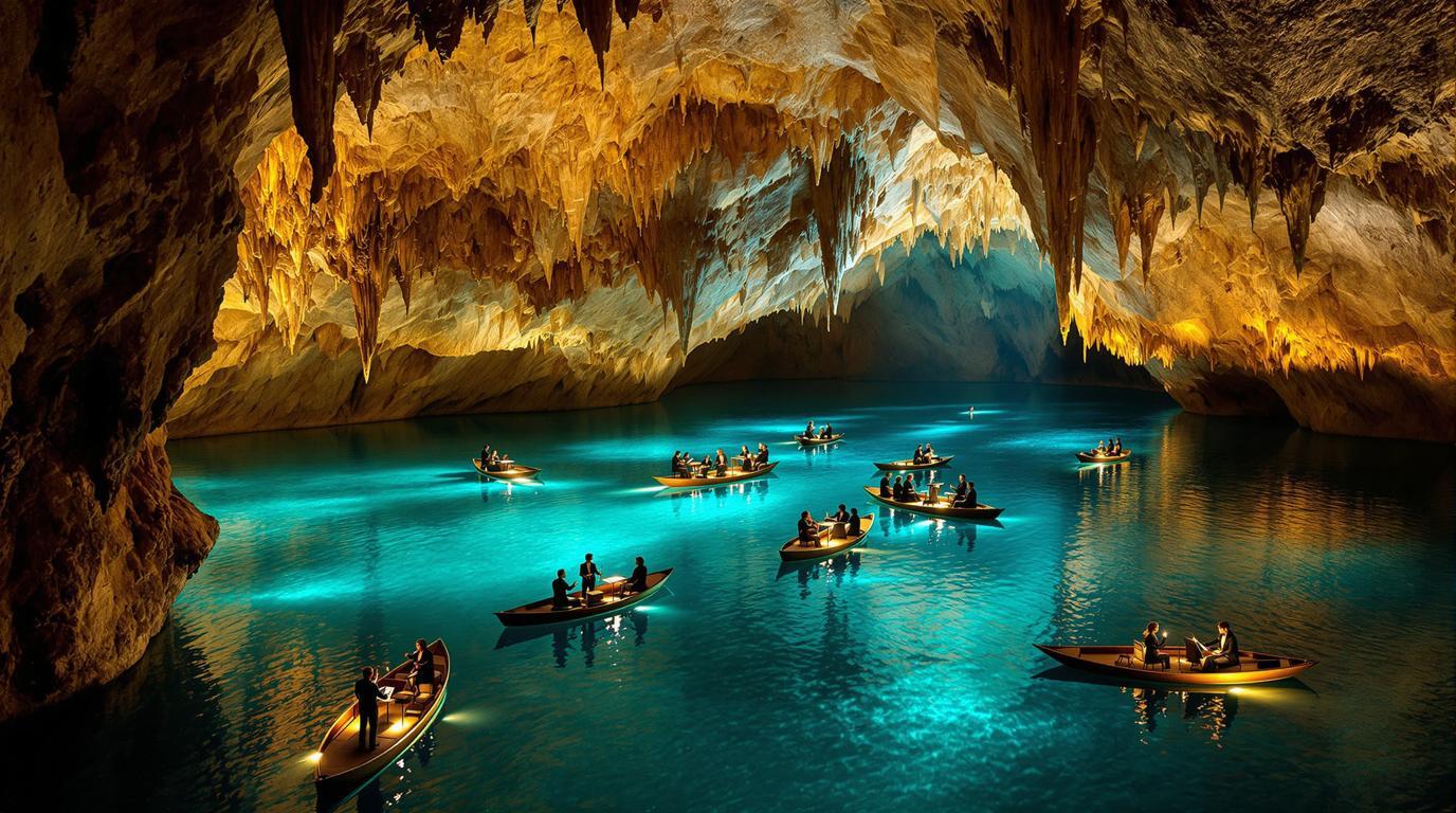 La seule île méditerranéenne où un concert classique se joue sur un lac souterrain