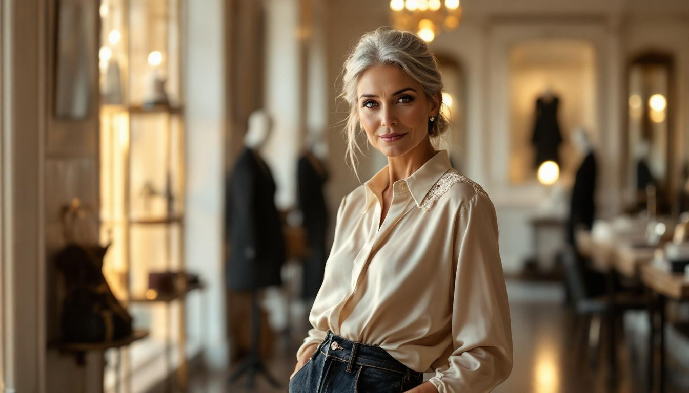 J’ai trouvé le jean taille haute parfait pour sublimer ma silhouette à 72 ans