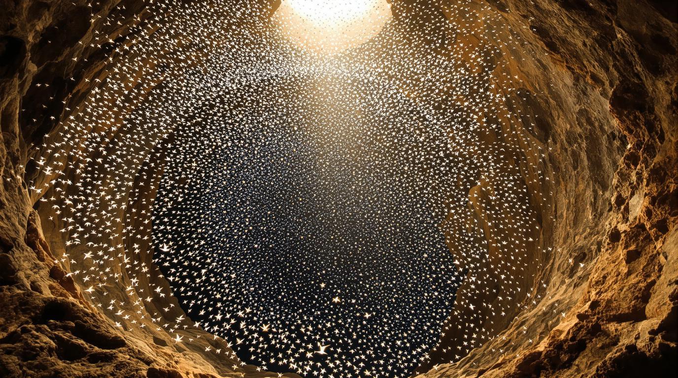 Cette grotte du Mexique où des milliers d&rsquo;oiseaux plongent à 200 km/h