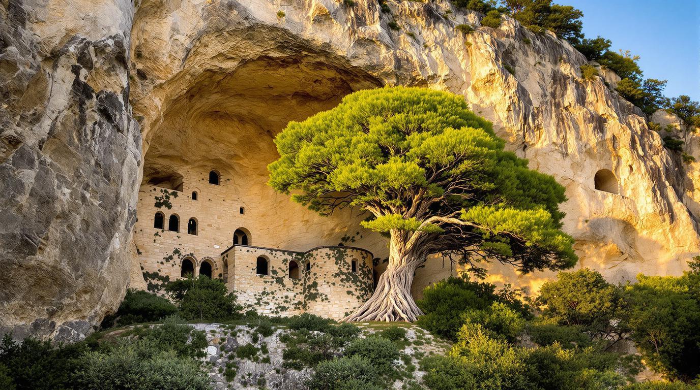 Ce village des Pyrénées-Orientales où un platane pousse dans la roche depuis 1782