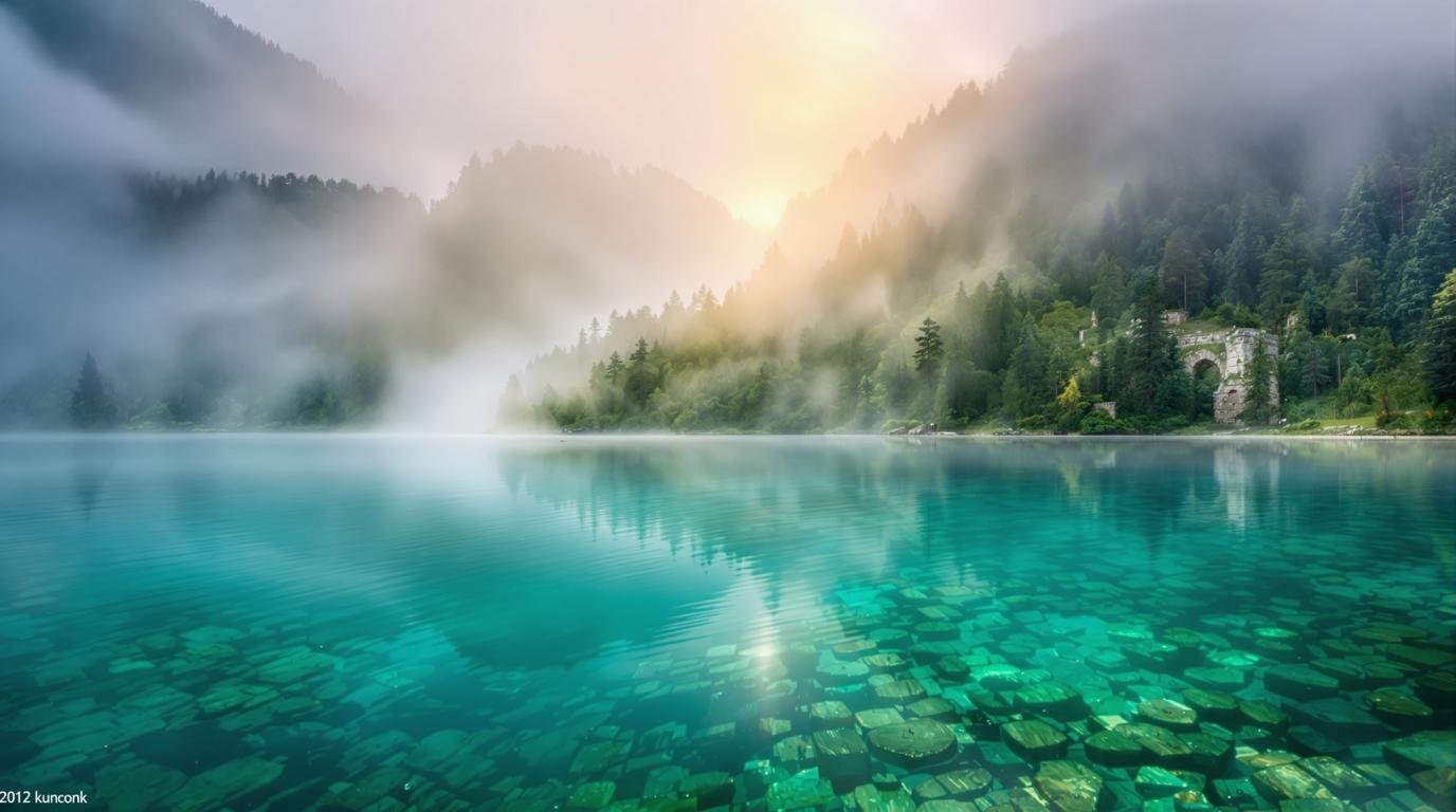 Ce lac artificiel de 976 hectares cache huit villages engloutis depuis 1950