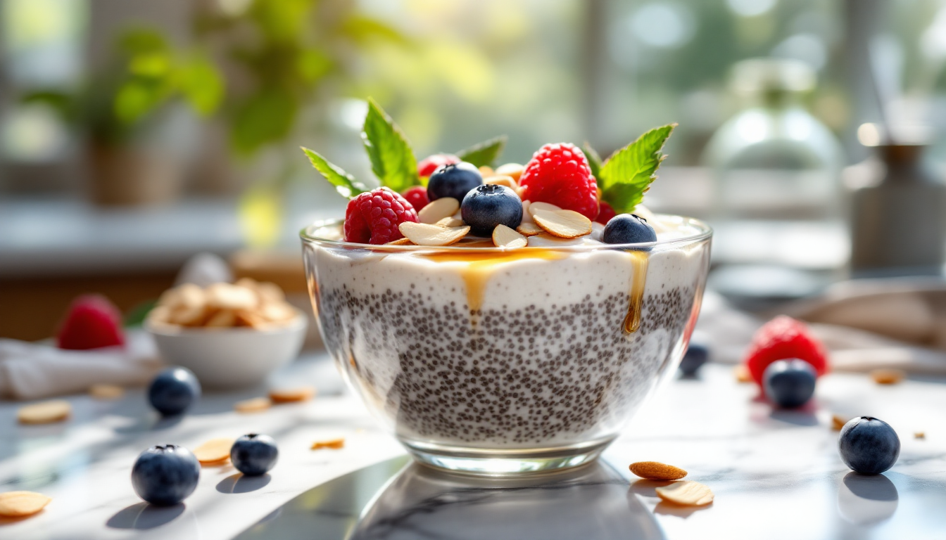 Pudding de chia : 34% de fibres en plus pour une digestion optimale en 3 heures