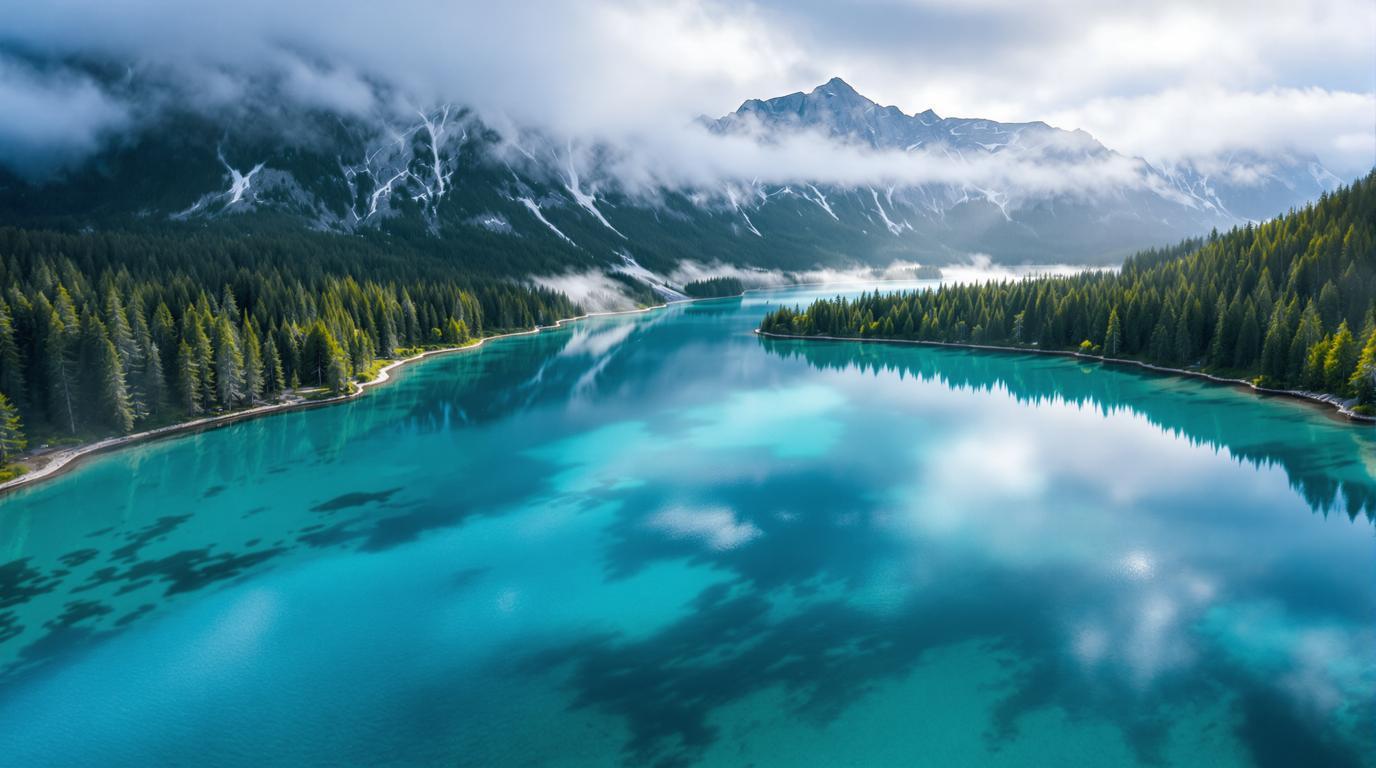Ce lac artificiel de 304 hectares cache un hameau englouti de dix maisons depuis 1993