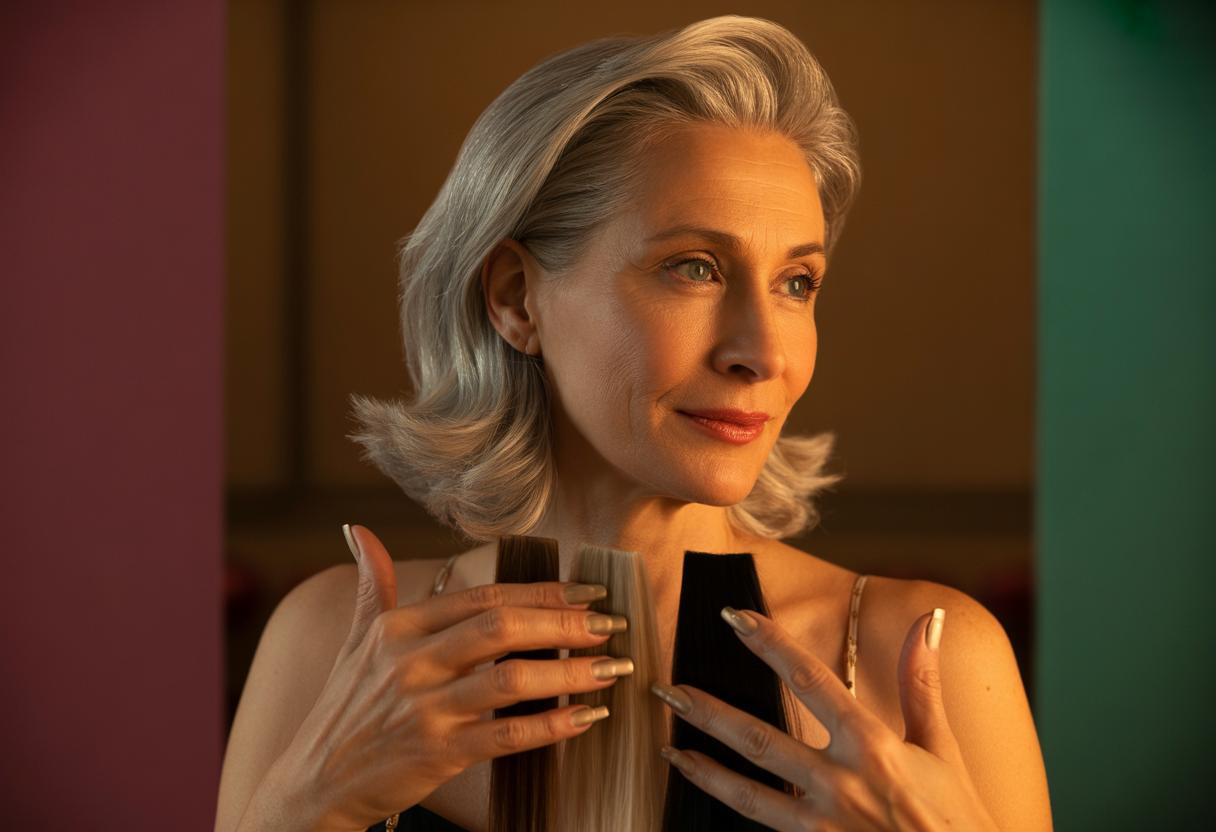 À 52 ans j’ai testé 3 colorations douces pour mes cheveux gris naturellement