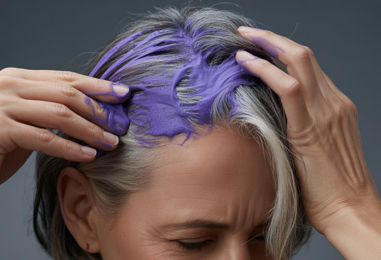 À 48 ans, j’ai testé les masques violets : 3 erreurs qui sabotent vos cheveux gris