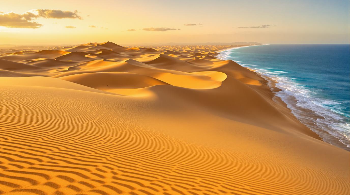 Cette île de 120 000 habitants cache des dunes dorées sur 26 km² comme au Sahara