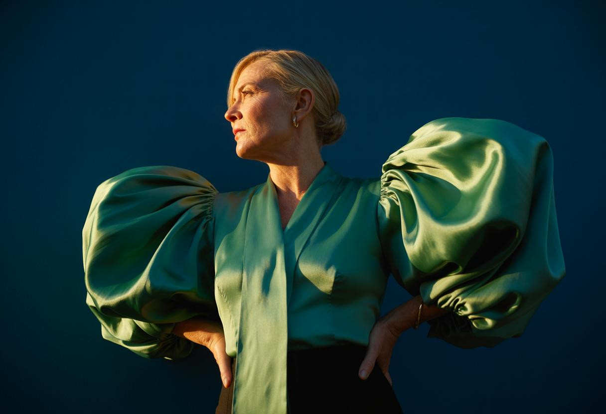 J’ai adopté les manches architecturales à 52 ans et ma silhouette paraît 20% plus équilibrée