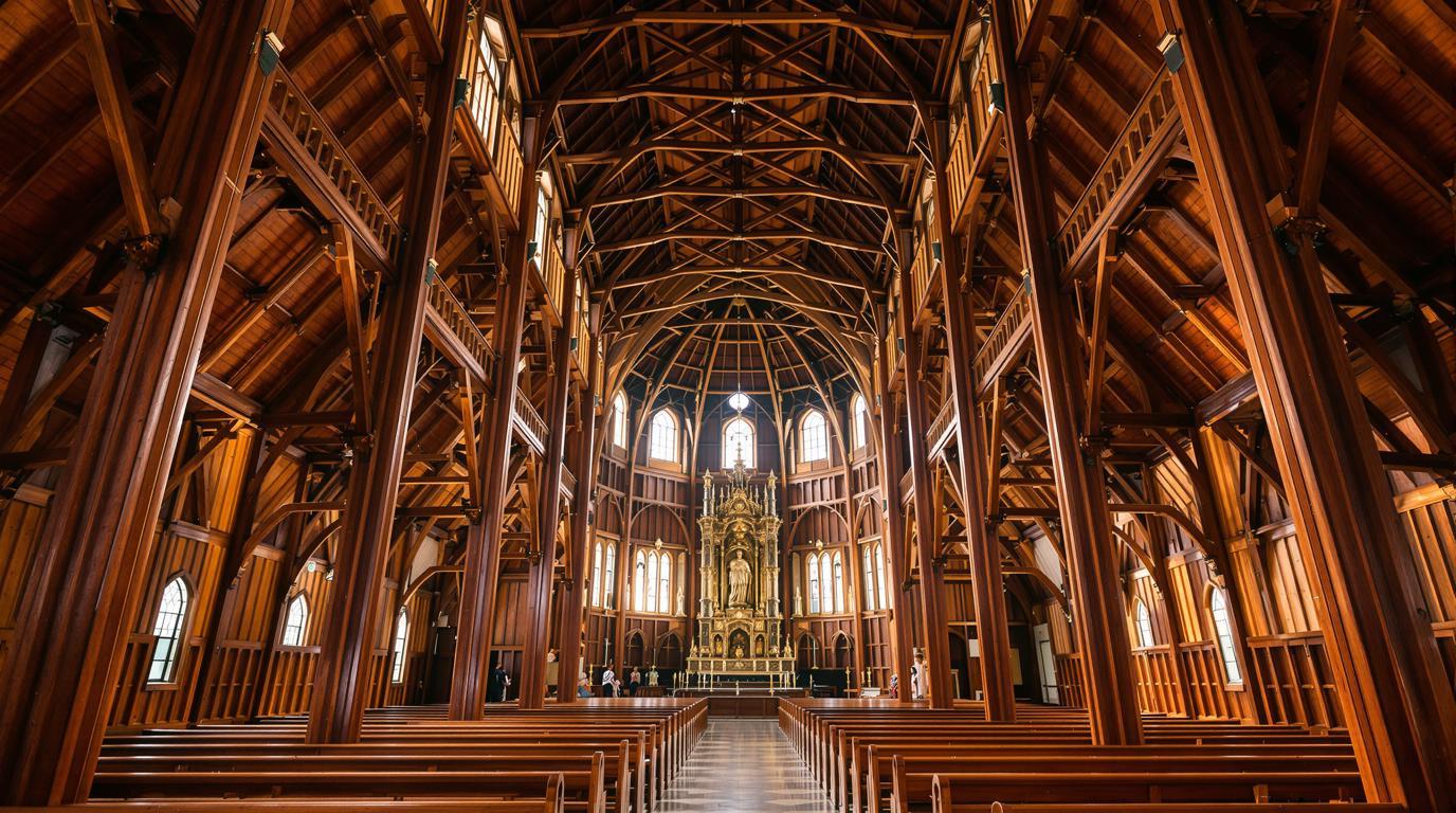 Cette capitale de 234 000 habitants cache la plus grande cathédrale en bois des Amériques