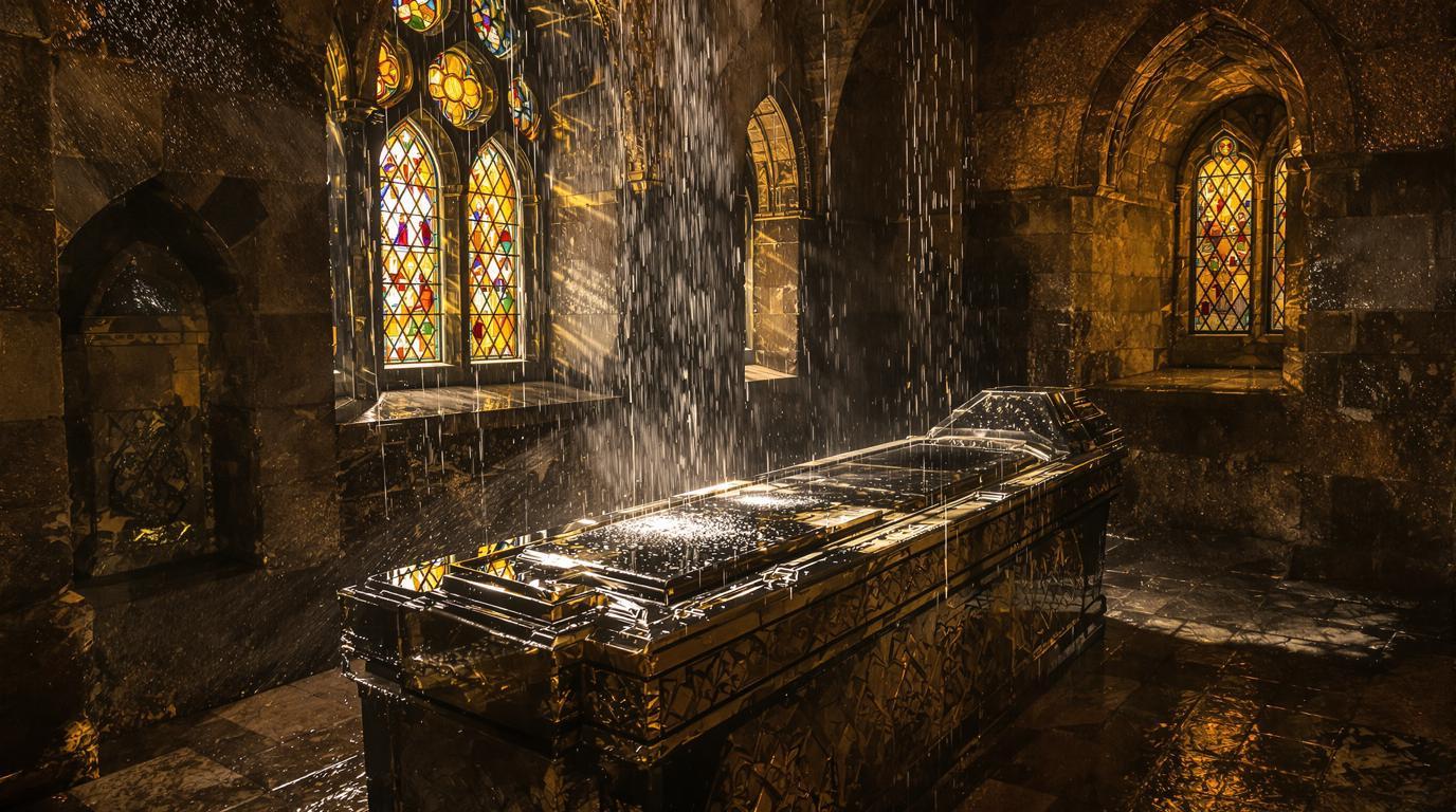 Ce sarcophage de l&rsquo;an 778 produit mystérieusement de l&rsquo;eau depuis 1246 ans