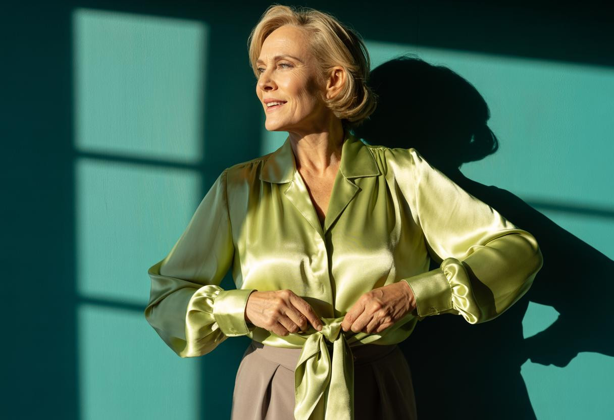 J’ai noué ma blouse à 52 ans et ma silhouette paraît 20% plus affinée