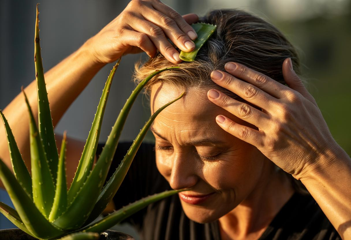 J’ai testé l’aloe vera sur mon cuir chevelu pendant 30 jours à 52 ans