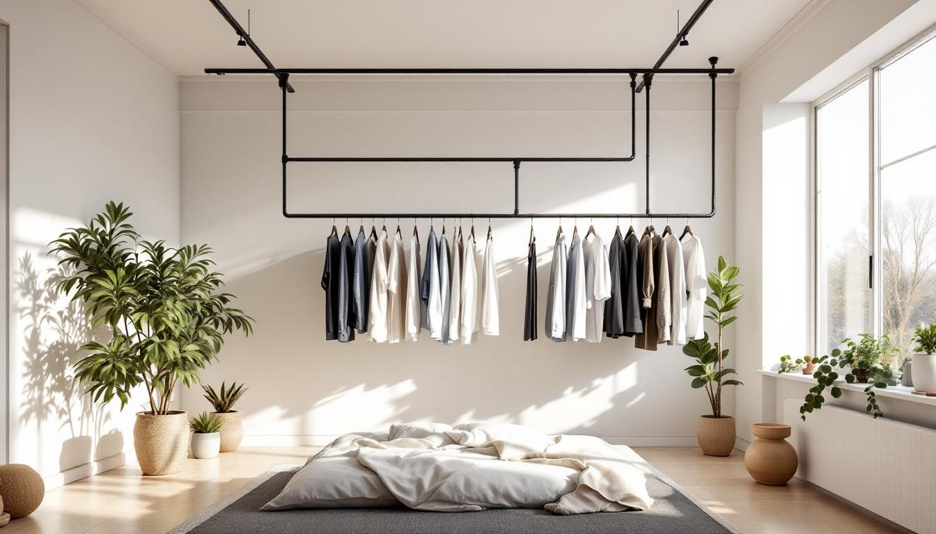 J’ai libéré 40% d’espace avec cette tringle au plafond