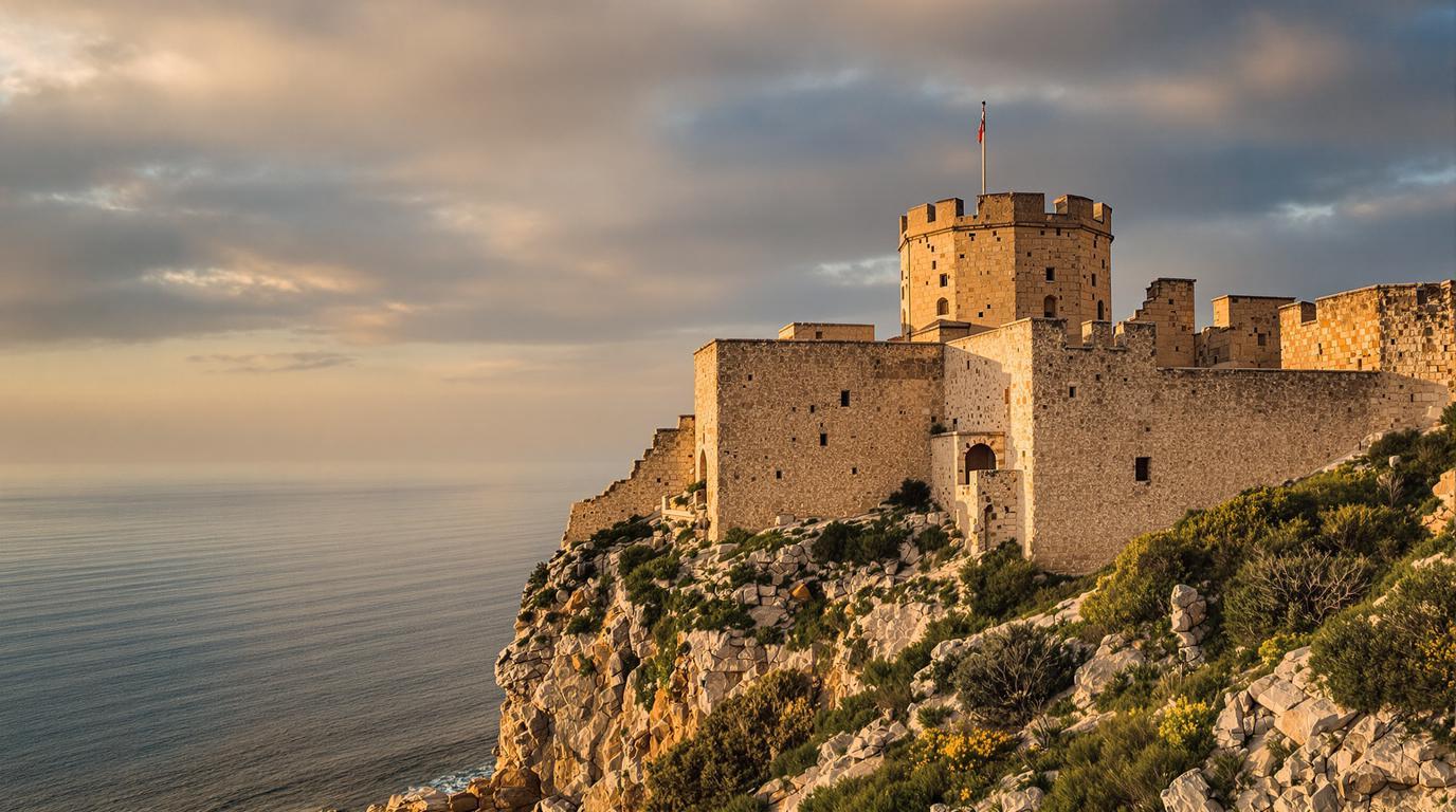 Ce château du XIe siècle défie la gravité à sept mètres de la mer