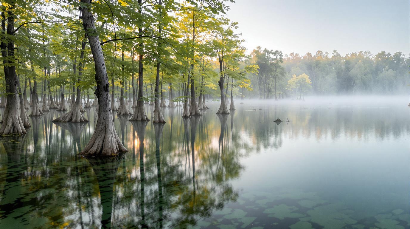 Ce lac de 6 200 hectares cache des villages engloutis depuis le Moyen-Âge