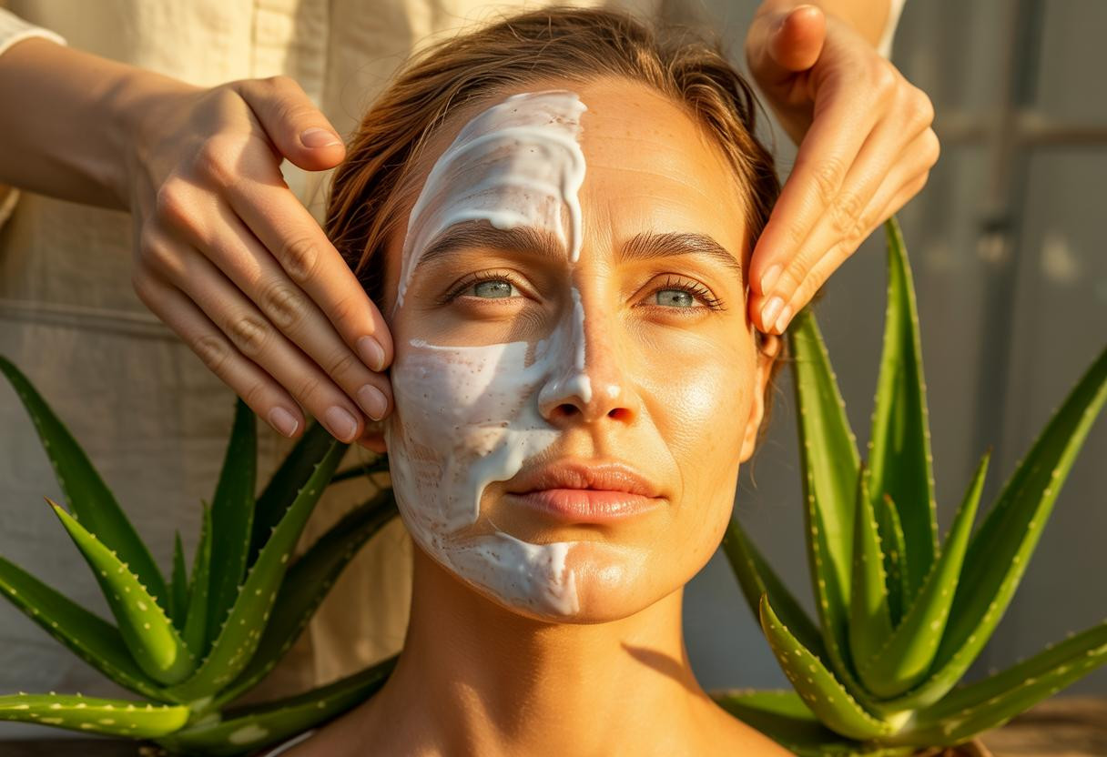 À 47 ans, j’ai testé ce masque aloe vera yaourt pendant 21 jours, ma peau transformée