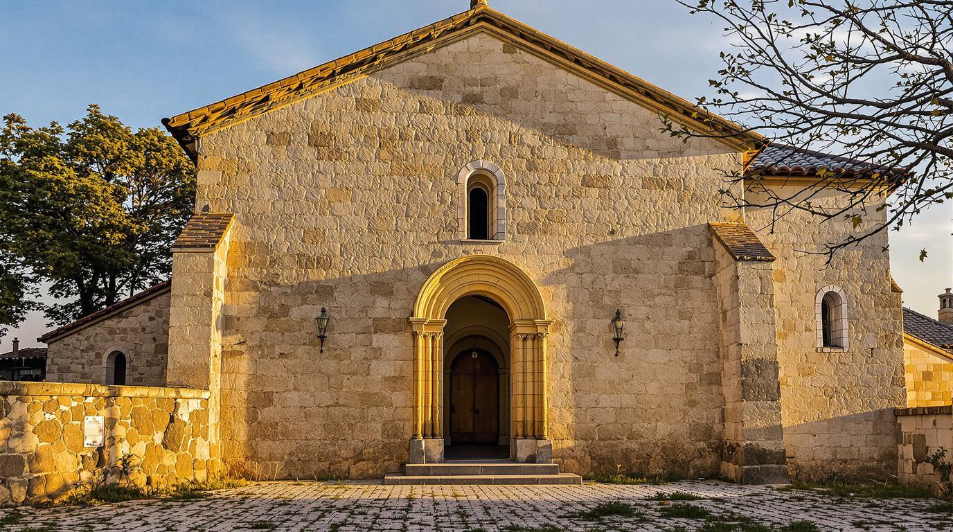 Cette église du Xe siècle cache une porte murée en forme de trou de serrure