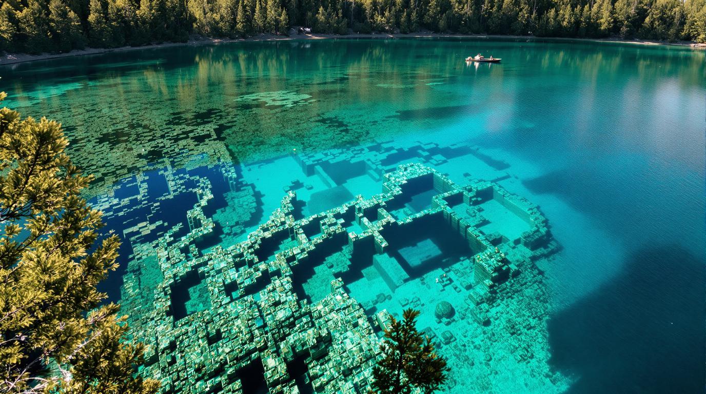 Ce lac de 5 500 hectares cache un village romain sous 23 mètres d&rsquo;eau