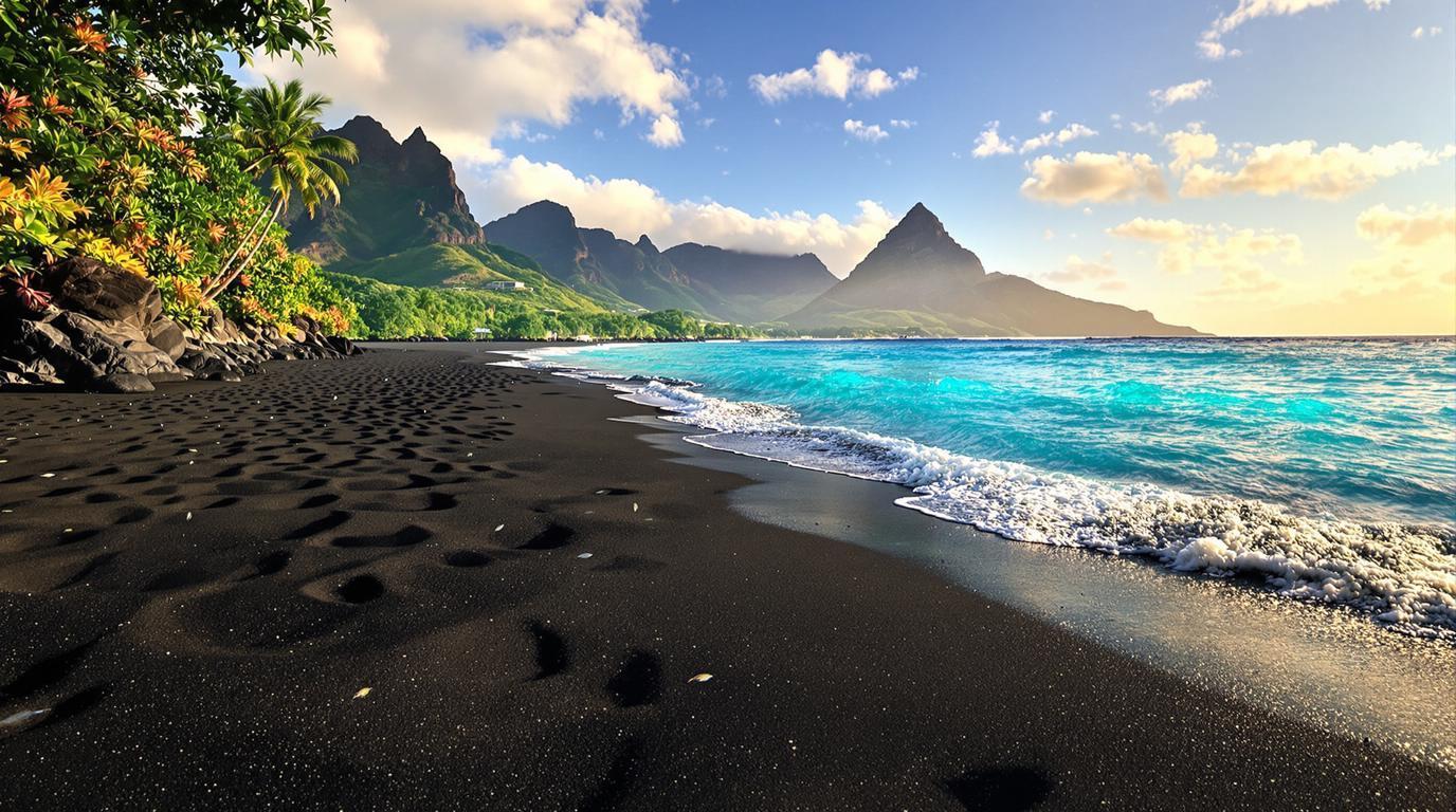 Cette plage de sable volcanique noir cache 140 espèces de poissons tropicaux à Sainte-Lucie