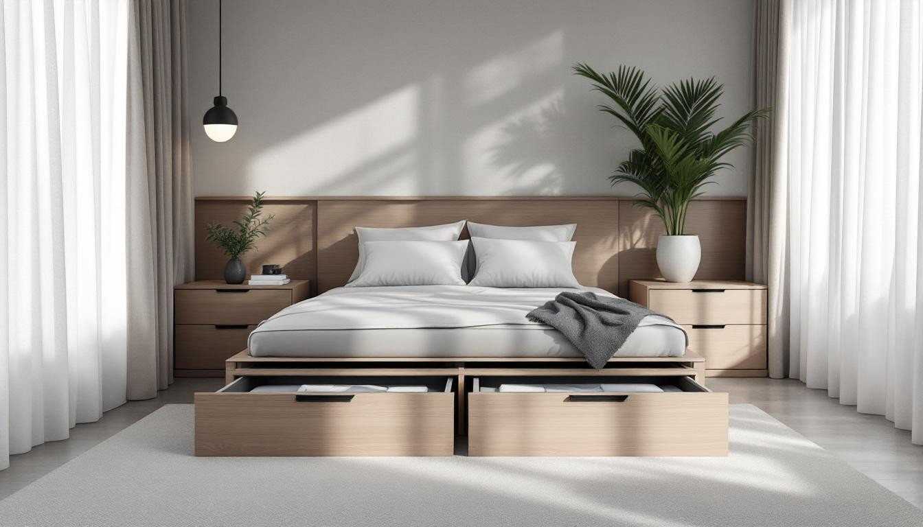 J’ai libéré 40% d’espace avec ce lit à tiroirs dans ma petite chambre