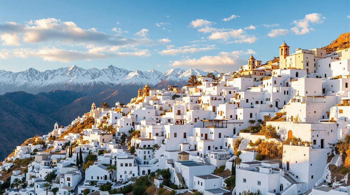 Ce village blanc à 1350 mètres d’altitude perpétue 8 siècles d’architecture mauresque intacte