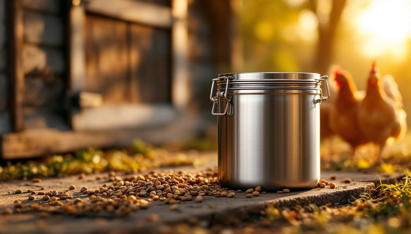 J’ai protégé mon poulailler avec ce contenant métallique anti-rongeurs