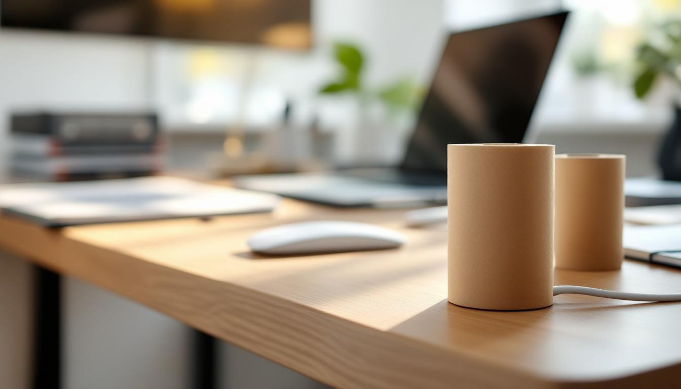 J’ai rangé tous mes câbles avec des rouleaux de papier, fini le bazar !