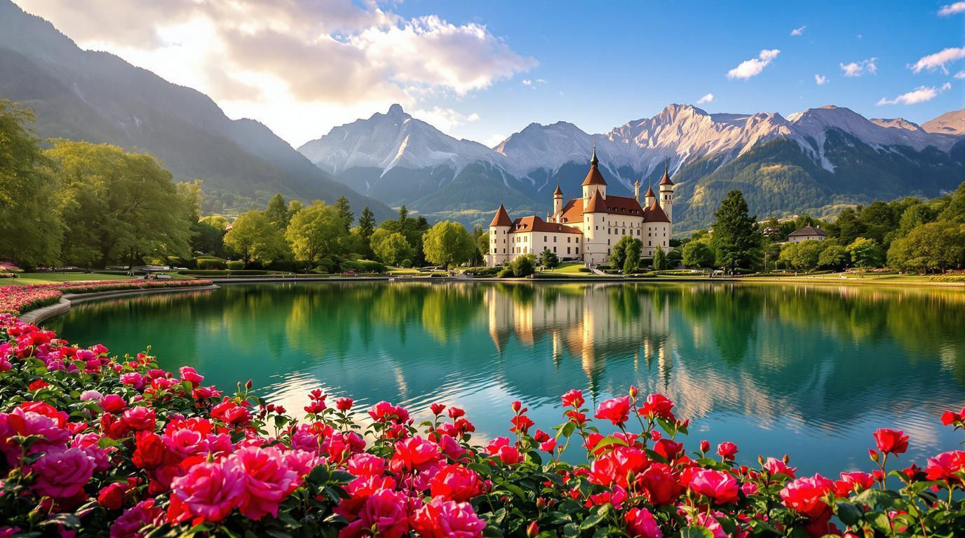 Ce lac artificiel de Chambéry cache 6000 rosiers alpines dans ses 22 hectares